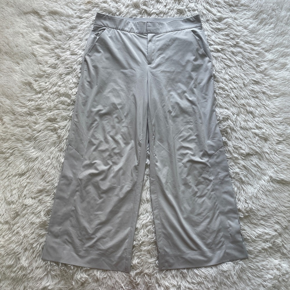Athleta Tribeca Wide Leg Snap Crop Travel Pants